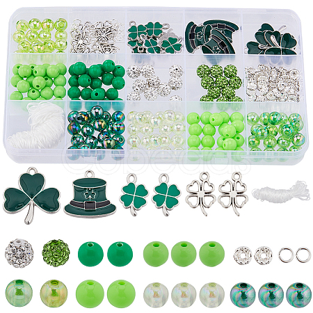 SUNNYCLUE DIY Saint Patrick's Day Bracelet Making Kit DIY-SC0023-38-1