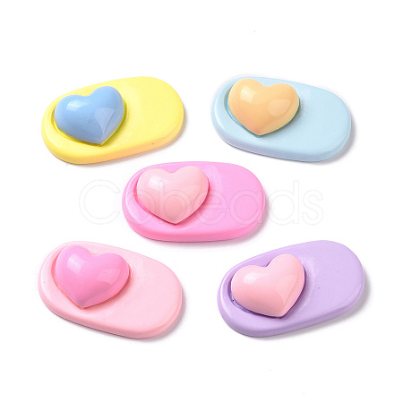 Cute Opaque Resin Cabochons RESI-L037-04-1