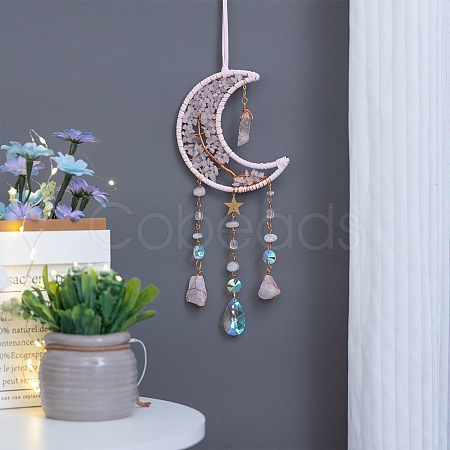 Natural Rose Quartz Wind Chime PW-WG06E36-04-1