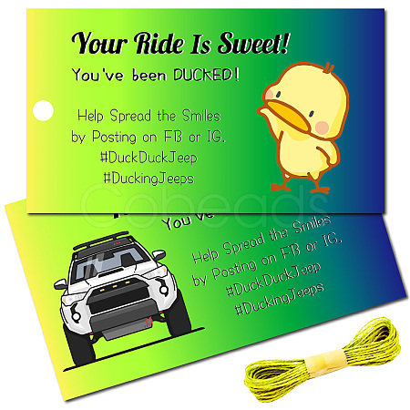 CREATCABIN 50Pcs Duck Theme Paper Card AJEW-CN0001-94J-1