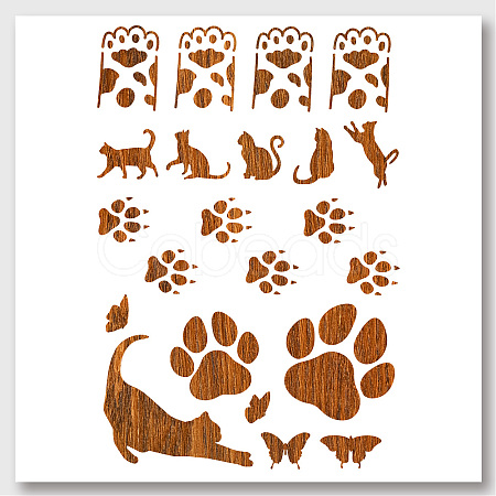 PET Hollow Out Drawing Painting Stencils DIY-WH0403-021-1