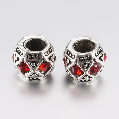 Tibetan Style Alloy Rhinestone European Beads PALLOY-F200-05F-1