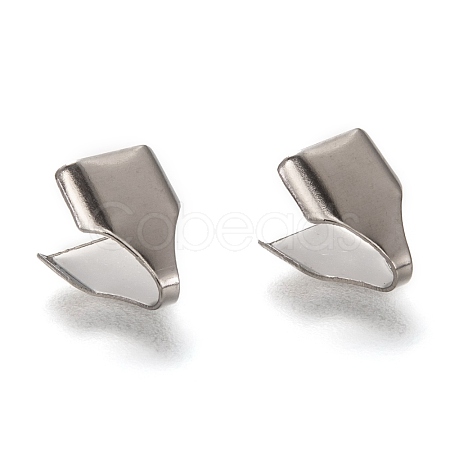 304 Stainless Steel Folding Crimp Ends X-STAS-G122-09P-C03-1