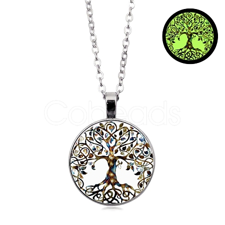 Tree of Life Night Light Necklace for Women PW-WG7D587-06-1