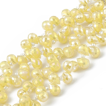 Imitation Jade Glass Beads Strands EGLA-F152-A03-1