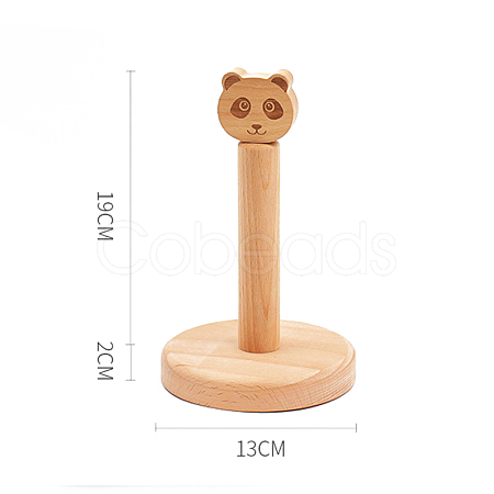 Wood Panda-Shaped Scrunchie Display Holders CON-PW0003-01F-1