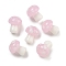 Handmade Lampwork Beads, Mushroom, Pearl Pink, 13x10mm, Hole: 1.6mm