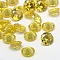 Cubic Zirconia Cabochons, Grade A, Faceted, Diamond, Light Khaki, 2.5x1.7mm