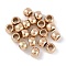 CCB Plastic Round Beads, Gold, 7x5mm, Hole: 3.5mm