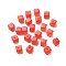 Transparent Acrylic Beads, Imitation Gemstone Beads, Cube, Crimson, 6x6x6mm, Hole: 1.6mm