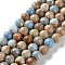 Dyed Natural Regalite/Imperial Jasper/Sea Sediment Jasper Beads Strands, Round, Light Blue, 8mm, Hole: 1.2mm, about 23pcs/strand, 7.64''(19.4cm)