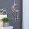 Natural Rose Quartz Wind Chime,  with Glass Beads, 360mm