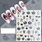 Butterfly Paper Nail Art Stickers, Self-Adhesive Nail Design Art, for Nail Toenails Tips Decorations, Gold, 9.2x7.3cm