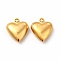 304 Stainless Steel Pendants, Heart Charm, Golden, 15.8x13.5x5mm, Hole: 1.4mm