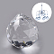 Transparent K9 Glass Pendants, Crystal Ball Prism Hanging Pendants, for Ceiling Chandelier, Windows, Feng Shui, Teardrop, Clear, 34.5x32mm, Hole: 1.8mm