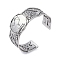 Constellation Alloy Open Cuff Bangles for Women Men, Antique Silver, Libra, Inner Diameter: 2-1/2 inch(6.2cm), 20~31mm