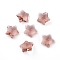 Transparent Glass Pendants, Faceted, Star Charms, Light Salmon, 13x13.5x7mm, Hole: 1mm