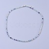 Natural Fluorite Beaded Necklaces NJEW-K114-A-A16-1