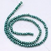 1 Strand Electroplate Opaque Solid Color Crystal Glass Rondelle Beads Strands X-EGLA-F049A-11AB-2