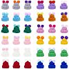 Nbeads 72Pcs 12 Colors Woolen Crochet Mini Hat with Double Pom Pom Ball DIY-NB0008-90-1