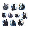 20Pcs Moonlit Cat Waterproof PET Self-Adhesive Decorative Stickers DIY-M053-04B-2