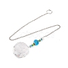 Glass Round Dowsing Pendulums HJEW-K047-01P-01-2