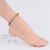 Trendy Wood Beaded Charm Anklets AJEW-AN00117-10-4