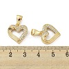 Brass Micro Pave Clear Cubic Zirconia Pendants ZIRC-P113-07A-G-3