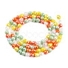 Electroplate Opaque Solid Color Glass Beads Strands EGLA-N022-26A-03-2