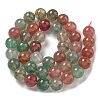 Natural Red and Green Strawberry Quartz Beads Strands G-B099-C03-06-3