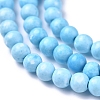 Assembled Synthetic Hemimorphite and Larimar Beads Strands G-D0006-C01-4mm-3