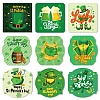 9 Sheets Saint Patrick's Day Theme Paper Self Adhesive Clover Label Stickers PW-WG62371-01-1