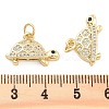 Brass Pave Clear Cubic Zirconia Pendants KK-U009-12D-G-3