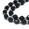 Natural Black Tourmaline Beads Strands G-O201B-01-3