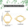   168Pcs 7 Colors Hollow Frame Alloy Connector Charms FIND-PH0005-31-4