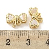 Brass Pave Shell Bowknot Multi-Strand Links KK-Q820-18G-3