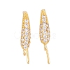 Rack Plating Brass Cubic Zirconia Earring Hooks KK-S374-05G-08-1