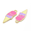 Summer Theme Alloy Enamel Pendants ENAM-B050-07G-04-3