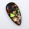 Assembled Synthetic Bronzite and Imperial Jasper Pendants G-F065-01-2