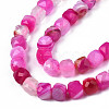Natural Banded Agate/Striped Agate Beads Strands G-S359-374B-3