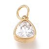 PVD Vacuum Plating 304 Stainless Steel Cubic Zirconia Pendant ZIRC-P080-A09-1