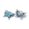 Alloy Synthetic Turquoise Pendants PALLOY-J196-01AS-2