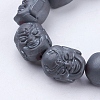 Non-magnetic Synthetic Hematite Beads Strands G-P341-32F-16x21mm-1