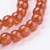 Spray Painted Crackle Glass Beads Strands X-CCG-Q001-6mm-09-3