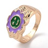 (Jewelry Parties Factory Sale)Alloy Enamel Finger Rings RJEW-H539-04D-LG-3