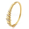 Brass Oval Hinged Bangle with Cubic Zirconia for Women BJEW-K229-05G-3