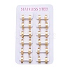 304 Stainless Steel Huggie Hoop Earrings EJEW-L252-041A-G-3