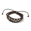 PU Imitation Leather Braided Cord Bracelets BJEW-G709-07A-AS-1