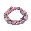 Frosted Natural Rhodonite Beads Strands G-L552B-03-3