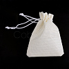 Polyester Imitation Burlap Packing Pouches Drawstring Bags X-ABAG-R005-9x12-21-2